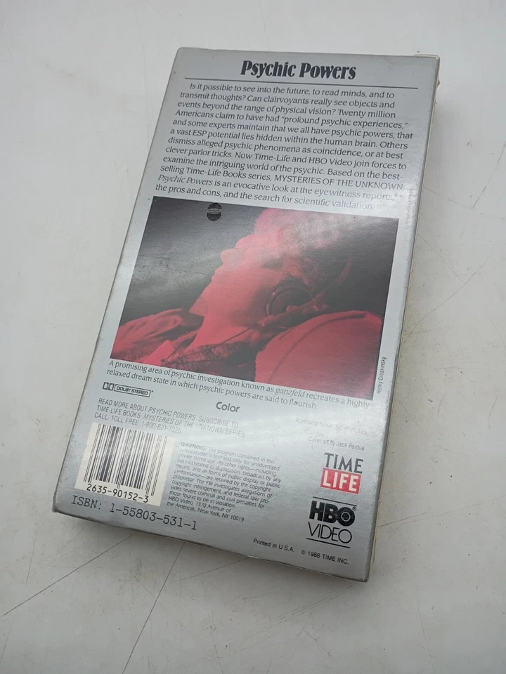 Vintage Psychic Powers Mysteries of the Unknown VHS Tape 1988 Sealed Time Life - Image 3 of 4