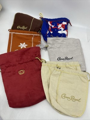 Crown Royal Bag Lot Some Rare N. Harvest 75th Royal Monarch XR Red Velvet Camo