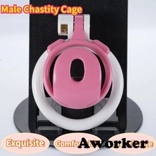 New Pink Chastity Cage Sissy CB Lock Abstinence Restraint Chastity Device BDSM
