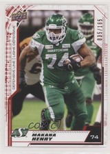 2020 Upper Deck CFL Red 35/165 Makana Henry #92 1g43