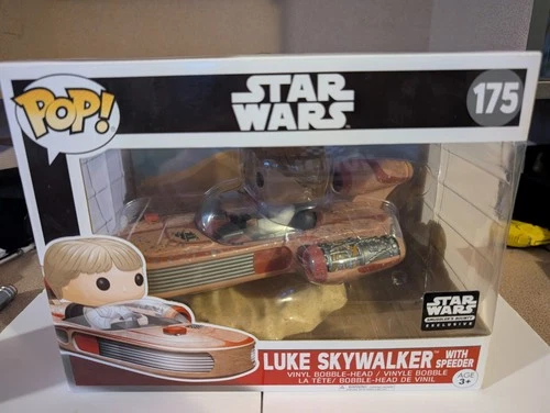 Funko Pop! Star Wars #175 Luke Skywalker with Speeder Smuggler's Bounty Exclusi…
