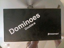 Vintage Dominoes Double 9 by Pressman Complete 55 Domino Set with Vinyl Case