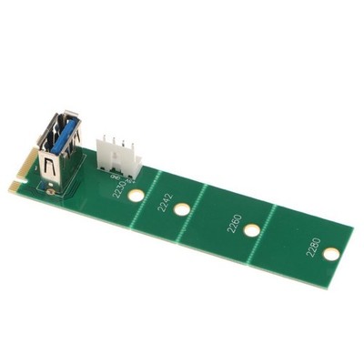 Super Speed   M.2 NGFF Zu USB 3.0 Riser Card PCI-E Erweiterungskarte Für