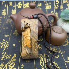 Wooden Pendant Guanyin Pudu Sentient Beings Buddha Plaque Male and Female