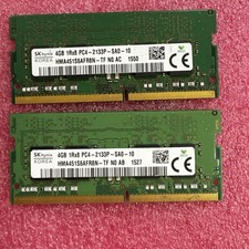 Lot of 2 SK Hynix (2X4GB) 1Rx8 DDR4 PC4-2133P SoDimm Memory RAM HMA451S6AFR8N-TF