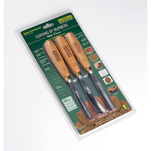 Record Power #50004 3-Piece Spoon Carving Tool Collection