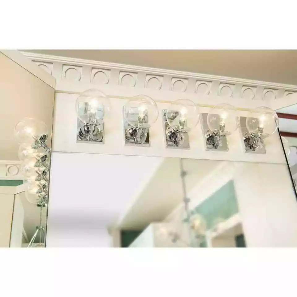 Luz de tocador Progress Lighting Mod 1 luz cromada pulida, vidrio transparente Foto 4 de 4