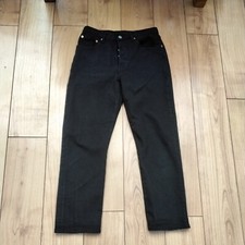 LEVI PREMIUM LADIES 501 STRETCH FIT MOM  JEANS IN BLACK . W26 L26.