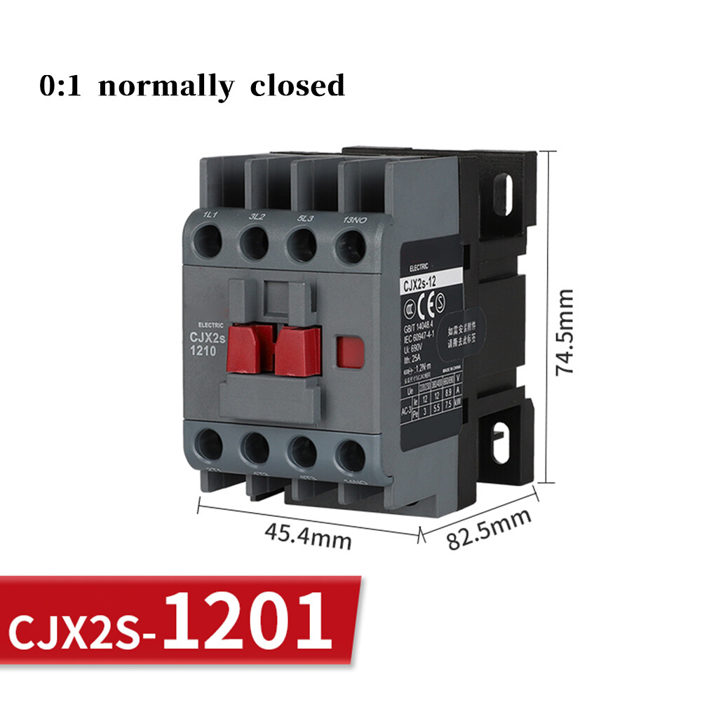 AC Contactor CJX2-1210 – 3 Pole Normally Open, 25A, 220V/380V/24V Coil, 50/60Hz For Motor Control & Long-Distance Switching