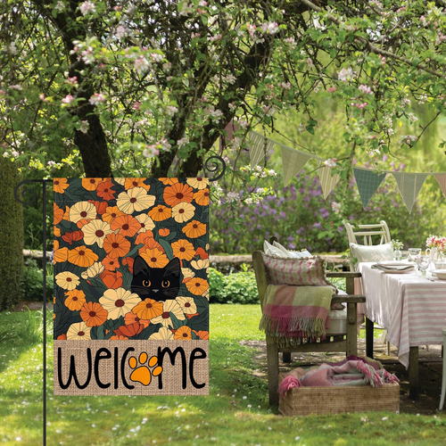AVOIN Colorlife Spring Summer Garden Flag 12X18 Inch Double Sided Outside, Black - Picture 4 of 12
