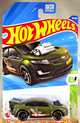 2025 Hot Wheels #101 HW EV 7/10 CHEVY SUPER VOLT Dark Green w/Black Pr5 Spokes
