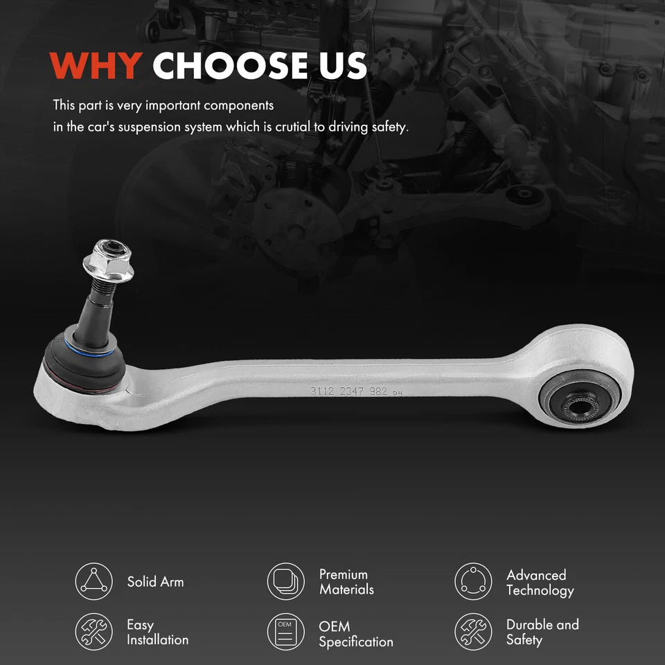 Brazo de control delantero derecho inferior trasero con rótula para BMW 530xi 2006-2007 Foto 4 de 4