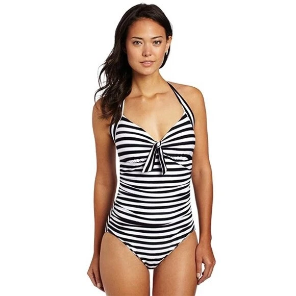 Seafolly black and white one best sale piece