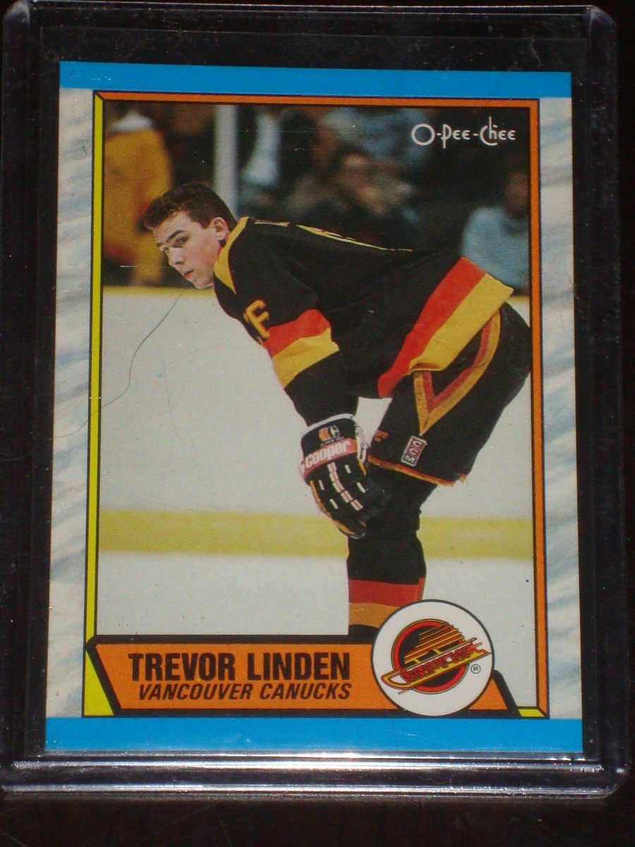 Trevor Linden ROOKIE Hockey Card O-Pee-Chee RARE Vancouver Canucks