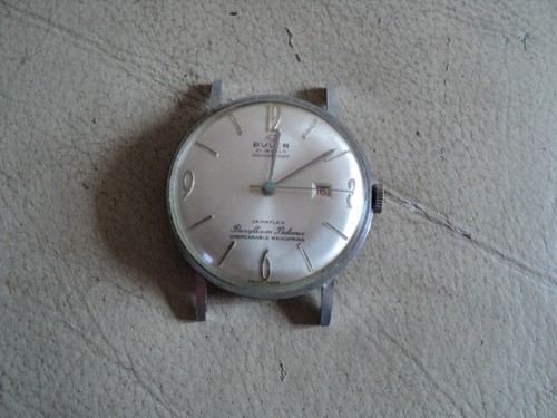 Vintage Buler Jemaflex Wind Up Beryllium Balance Ref 10050c Watch PLEASE READ