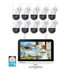 5MP Wifi Security Camera System Wireless Outdoor IP CCTV 10CH Monitor Free APP