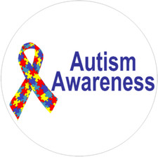 Autism Awareness - 25 Pack Circle Stickers Decals 3" x 3"