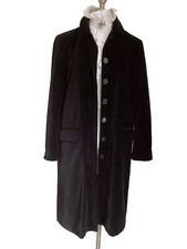 Vintage Black Velvet Coat Size S M Dkny Donna Karan 10 12 Us 6