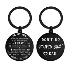 To My Son from Dad Gifts Teen Boys keychain Graduation Birthday Gift Ideas