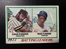 1978 Topps 1978 Baseball BATTING LEADERS Dave Parker Rod Carew  #201   -o3