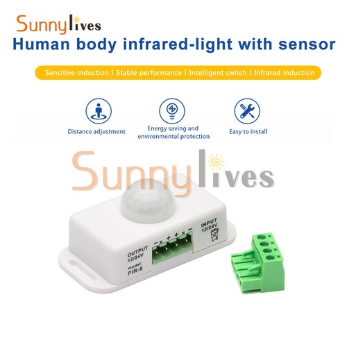 Automatic DC 12V-24V 6A/8A infrared PIR Motion Sensor Switch For LED Strip Light - Picture 17 of 31