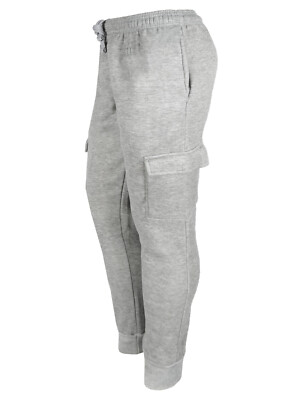Men's Slim Fit Fleece Jogger Sweatpants With Cargo Pockets – Thermal Activewear