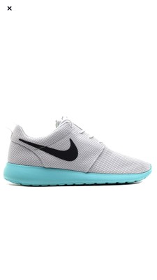 nike roshe run grey teal