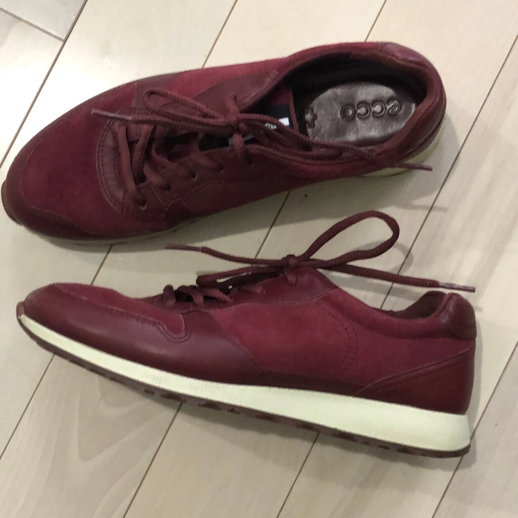 Ecco Women&#039;s Sneak Tie Trainer Sneaker Burgundy Size 38 | eBay