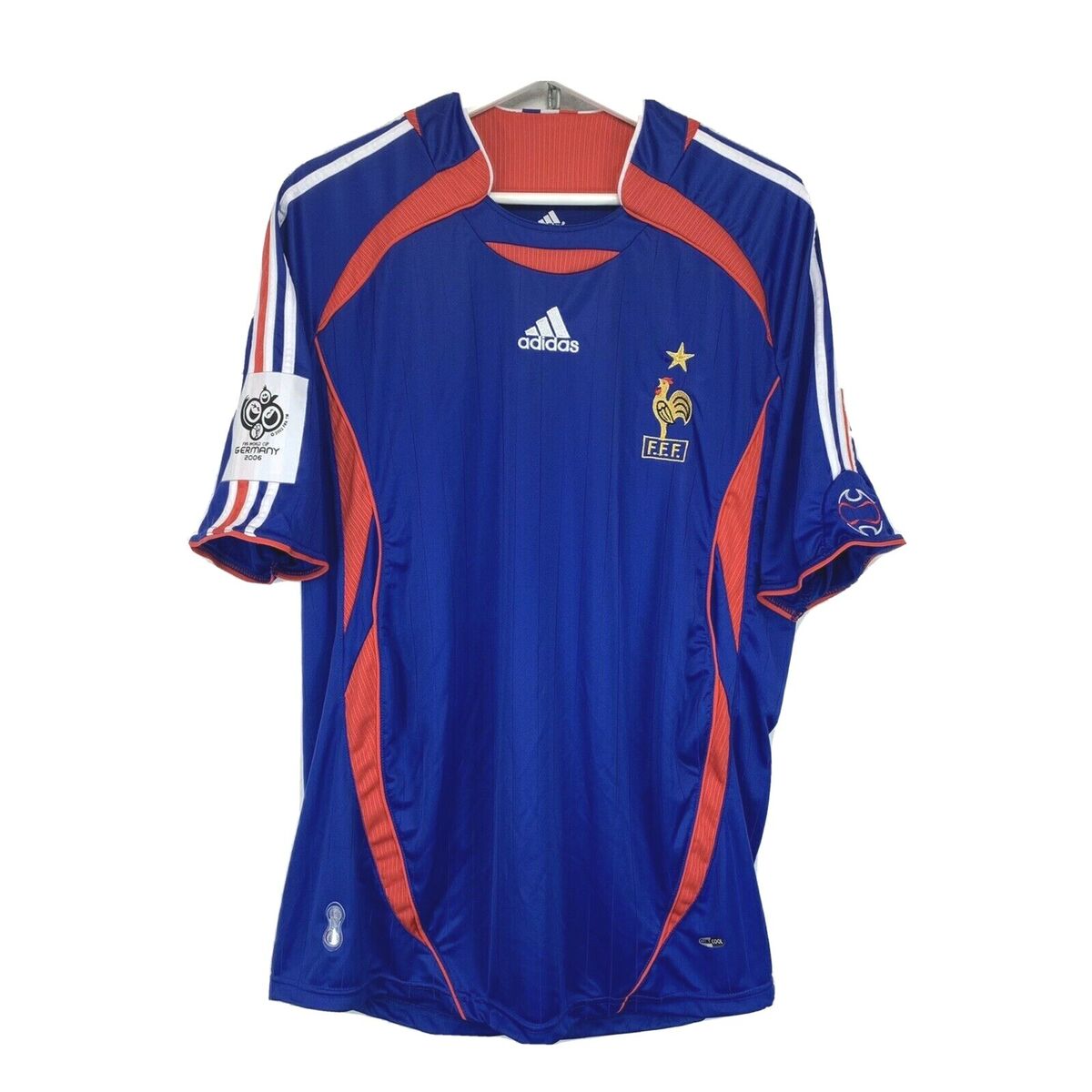 FRANCE 2006 WORLD CUP ADIDAS HOME FOOTBALL SOCCER SHIRT FRANCE 2006 WORLD CUP ADIDAS HOME FOOTBALL SOCCER SHIRT