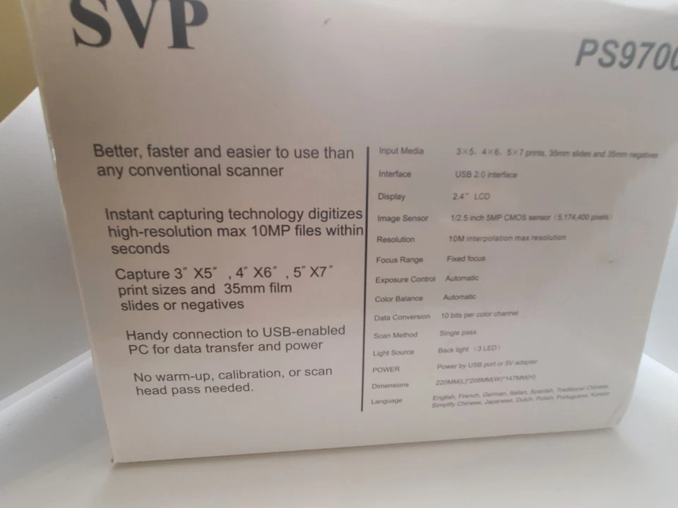 SVP - 3 In One Photo /Film /Slide Scanner PS 9700 PS9700 New in the Box. - Image 3 of 4