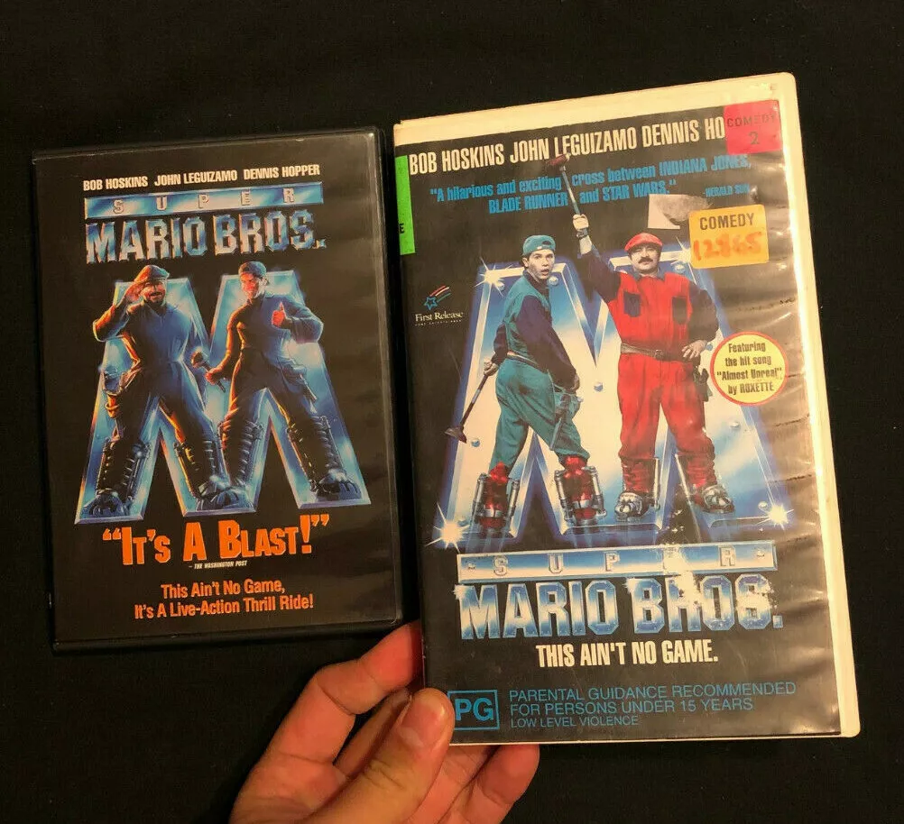 Super Mario Bros. VHS PAL (1993) Beautiful ex-Rental Plus DVD R1 Nintendo  Movie