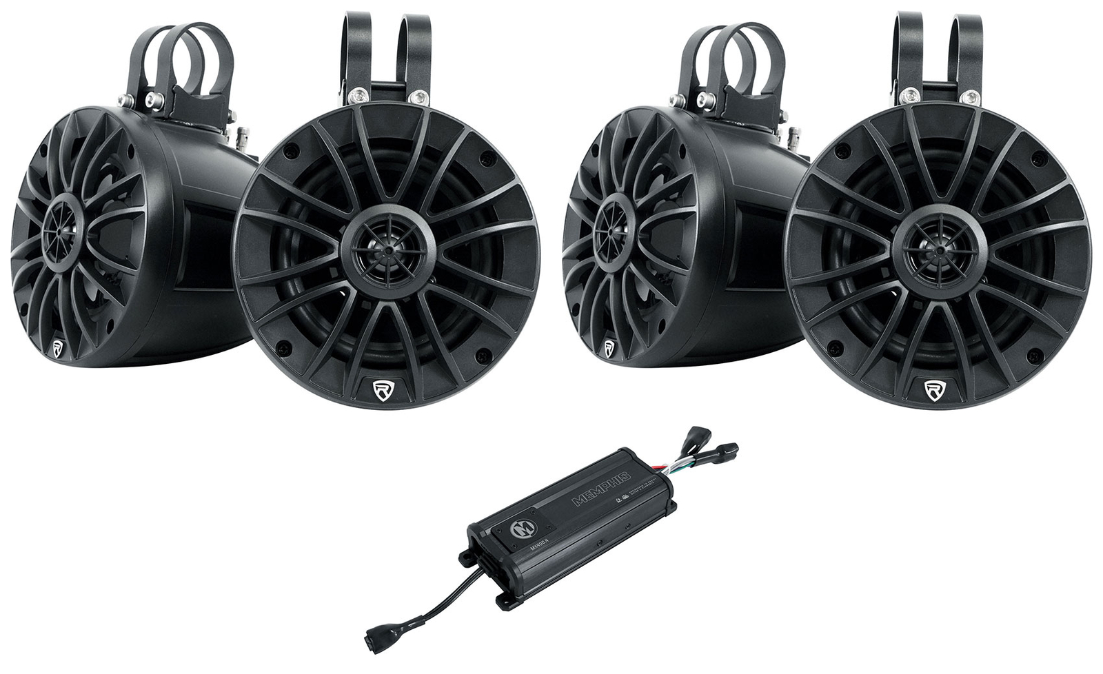 Memphis Audio MX4004 400 Вт 4-канальный усилитель ATV UTV4 колонки высотой 525 дюйма