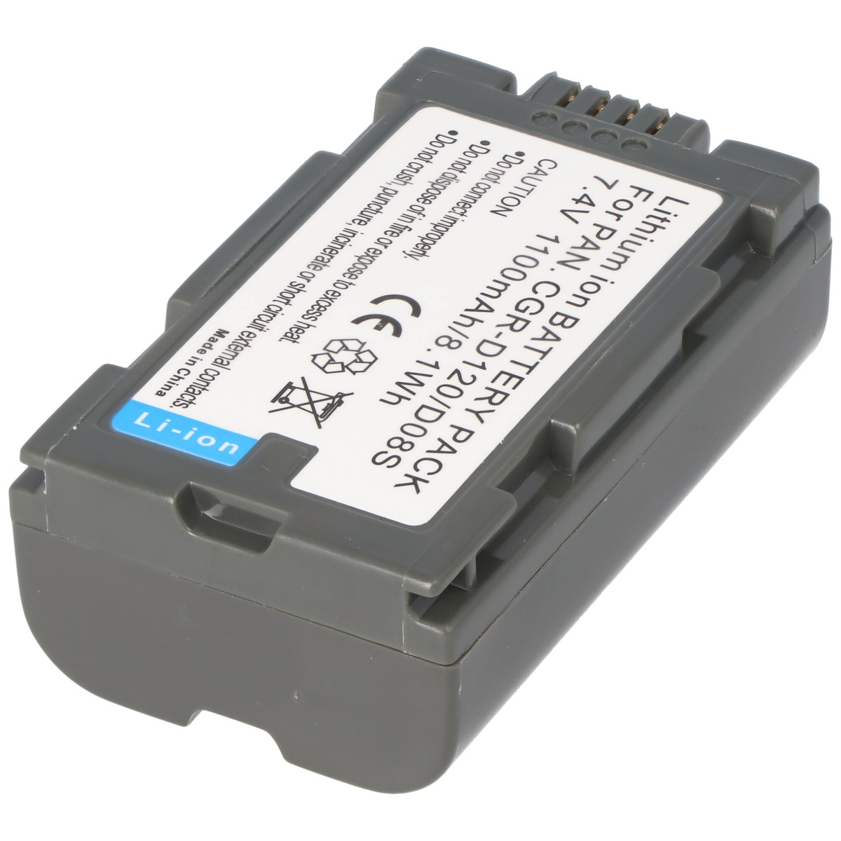 Batteria Li-Ion 1100mAh Per Panasonic CGR-D08, CGR-D120 – Nuova, Compatibile Videocamera