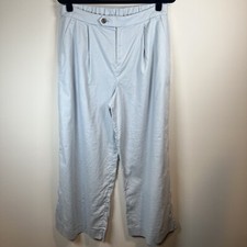 Banana Republic Linen Blend Wide Leg Pleated Trousers Pants Office Preppy Size 8