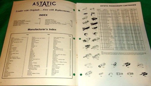 Astatic Cartridges Catalog and Cross Reference Nice Condition C-77 (1973) - Picture 2 of 5