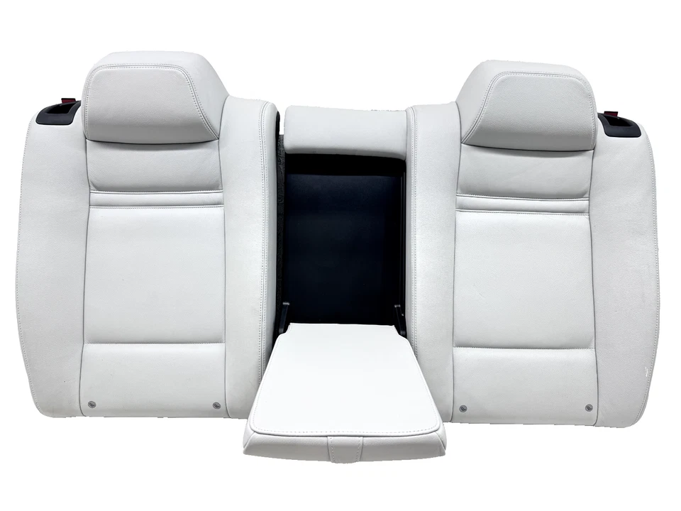 BMW X6 M E71 2010-2014 segunda fila respaldo asiento trasero gris cuero OEM Foto 3 de 4