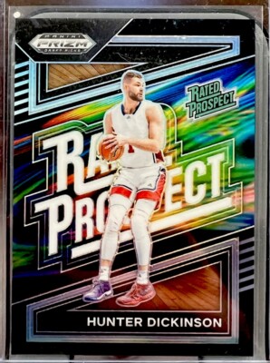 2024 Prizm Draft Hunter Dickinson Kansas Rated Prospects Black 1/1      