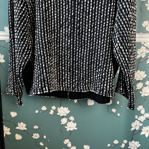 Giacca kimono Massimo Dutti cotone ricamato taglia 12UK 8US L oversize monocromatica - Foto 12 di 12