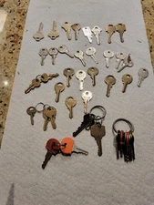 Lot of 40 Vintage/Non Vintage Flat Keys - Various Shapes & Sizes