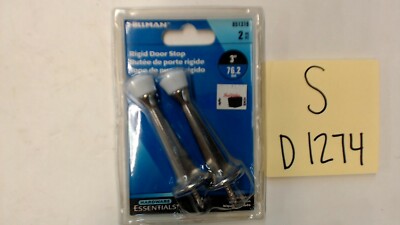 Hillman 851319 3 Inch Rigid Door Stop Pack of 2