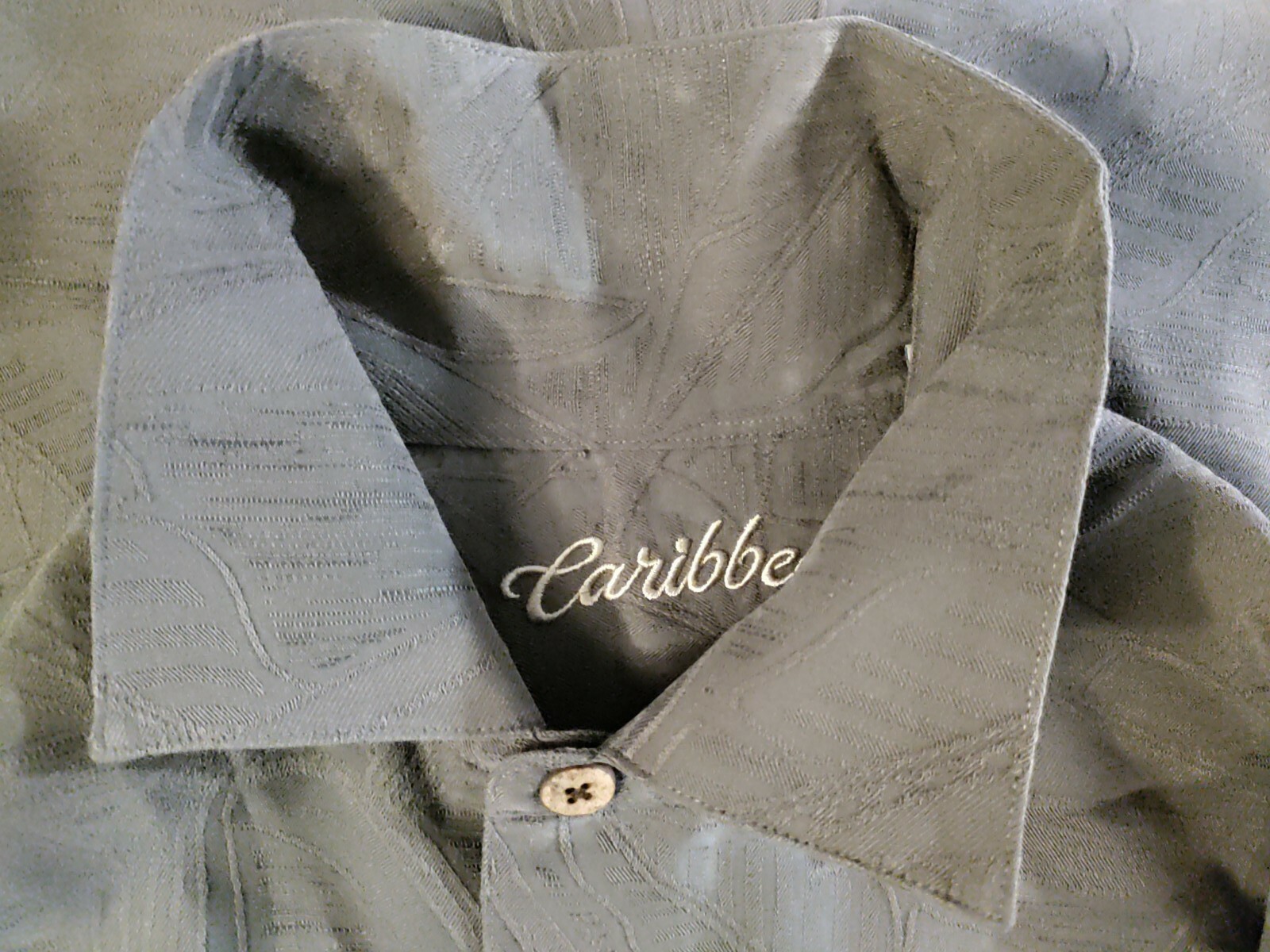 Men Caribbean solid gray modal polyester short sl… - image 10