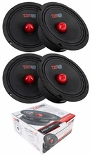 4) DS18 PRO-GM6.4B 6.5" Mid Range Red Bullet Loud Speakers 1920W 4 Ohm Midrange
