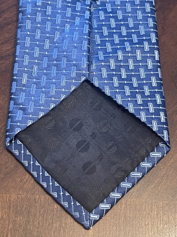 Мужской галстук Perry Ellis Portfolio синий 100% шелк сделано в Китае - Изображение 2 из 4