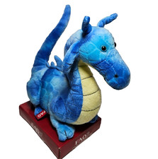 FAO Schwarz 2014 Blue Dragon Plush Serpent 8" Soft Toy Stuffed Animal Plush