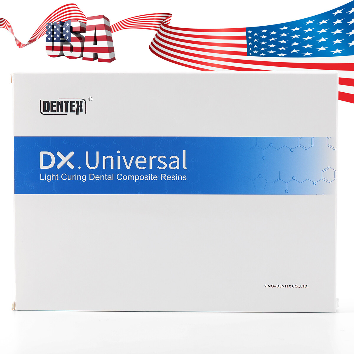 Dentex Dental Universal Light Cure Composite Kit Syringes Etching Adhesive Gel