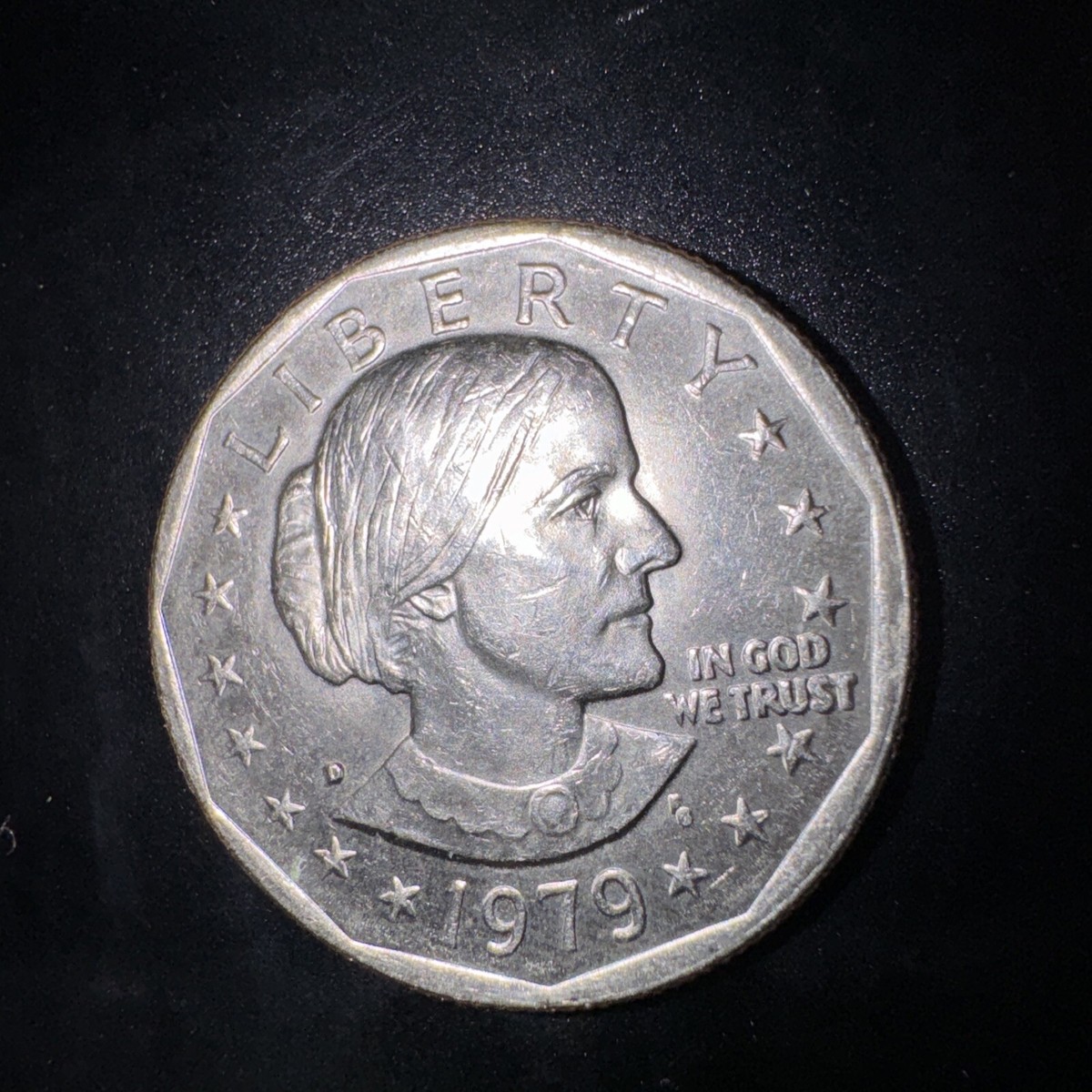 銀貨 1979 D Susan B. Anthony (SBA) Dollar 1979 D Susan B Anthony dollar / mint error “filled D” RARE