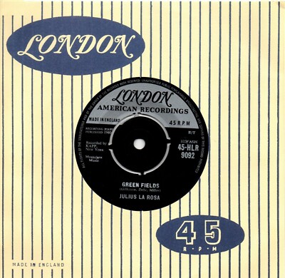 Julius La Rosa:Green Fields/Caress me (Accaressama):UK London American:1960