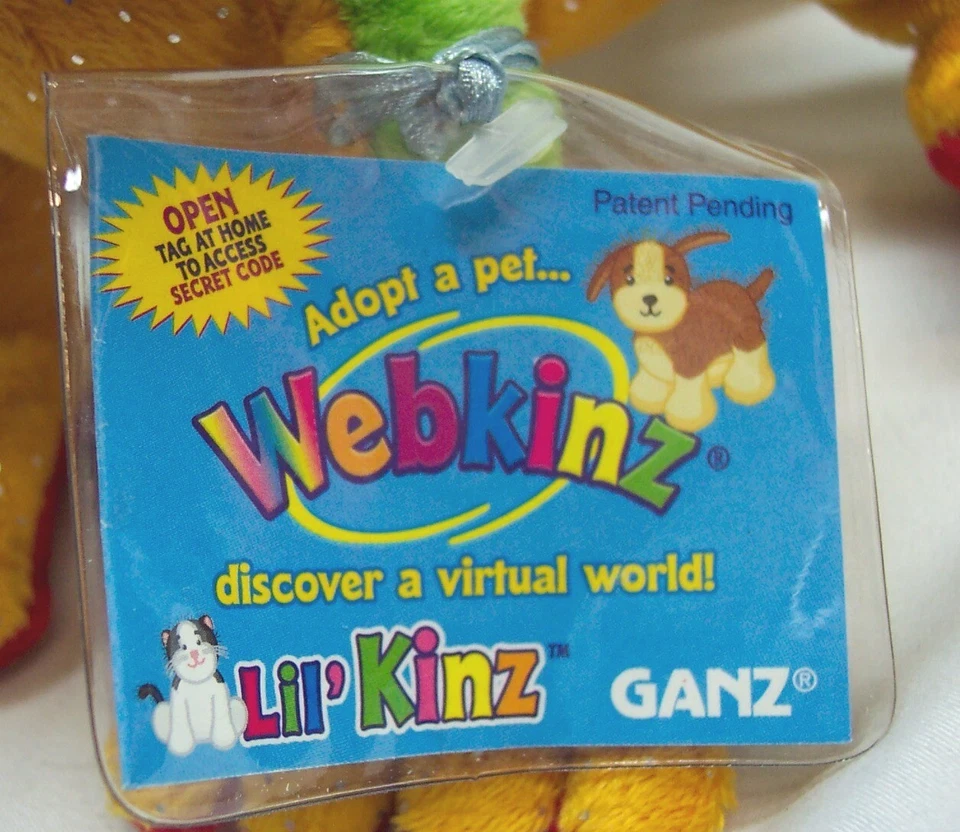 GANZ Webkinz Lil' Kinz BRIGHT GREEN TREE FROG 6" Plush Stuffed Animal Toy NEW - Image 4 of 4