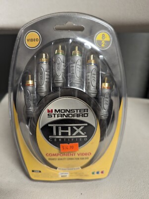 Monster Standard THX V100CV 8' component video cable New Sealed