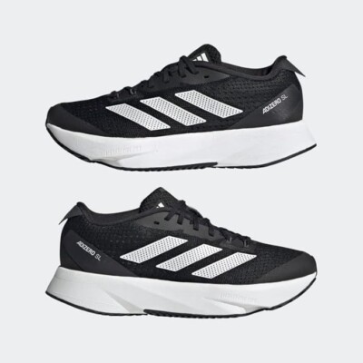 ADIDAS Adizero SL Running Shoes Black/White Unisex child Teens